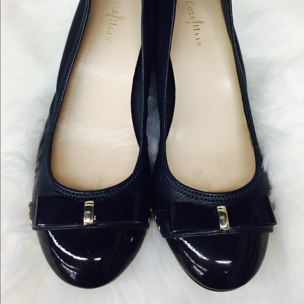 Cole Haan low wedge - navy blue